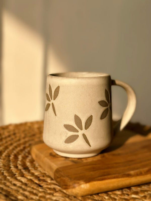 Ceramic Stoneware Flower Power Coffee Cup -350 ml