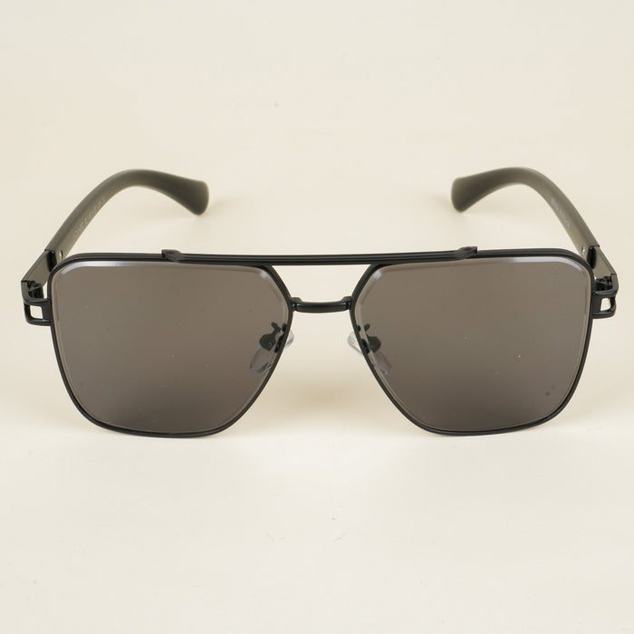 Voyage Wayfarer Sunglasses for Men & Women (Grey Lens | Black Frame - MG5236)