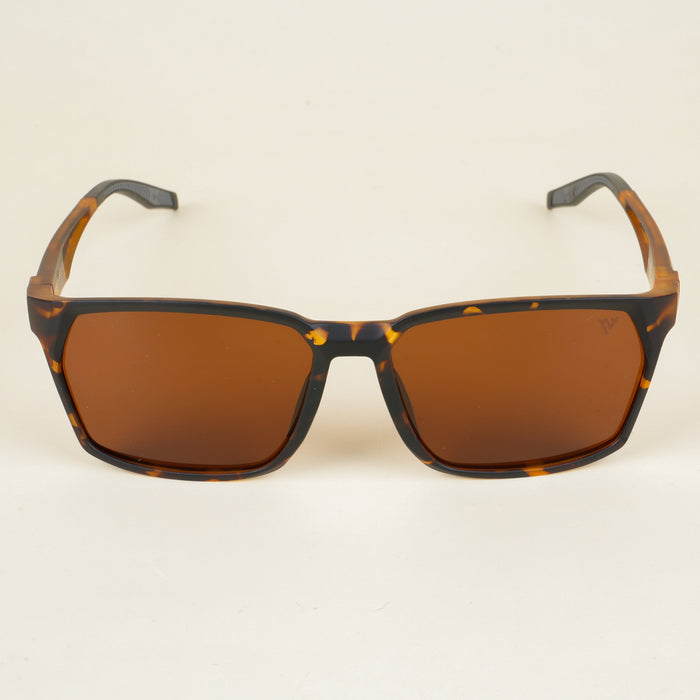 Voyage Wayfarer Polarized Sunglasses for Men & Women (Brown Lens | Demi Brown & Black Frame - PMG5288)