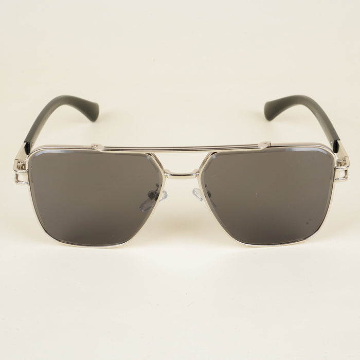 Voyage Wayfarer Sunglasses for Men & Women (Grey Lens | Silver Frame - MG5235)