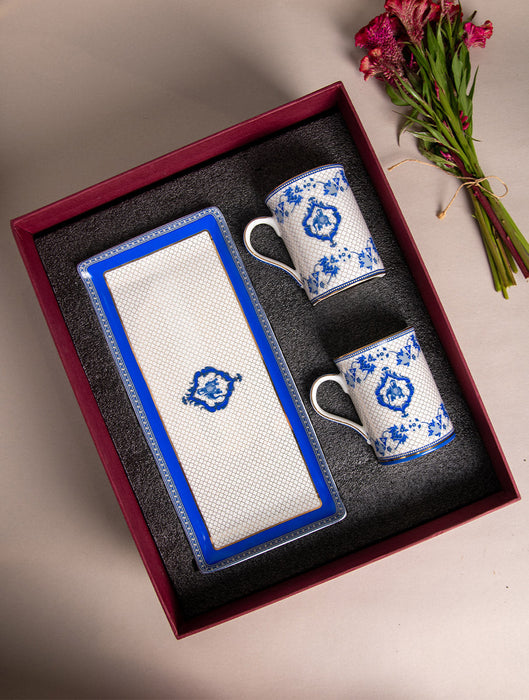 Gaj Gamini Gift Set - Platter & 2 Mugs