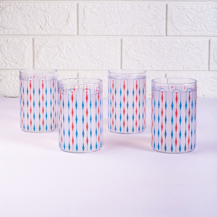 Ikhat Print Glass Tumblers - Set of 4 and 6