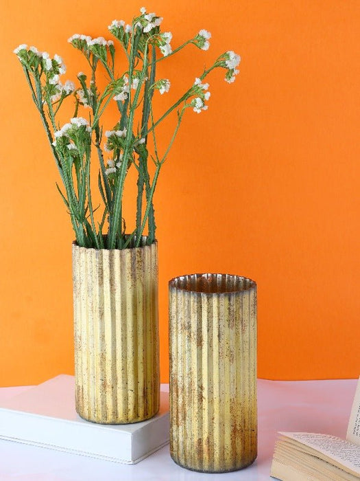 Golden And Green Vase Combo