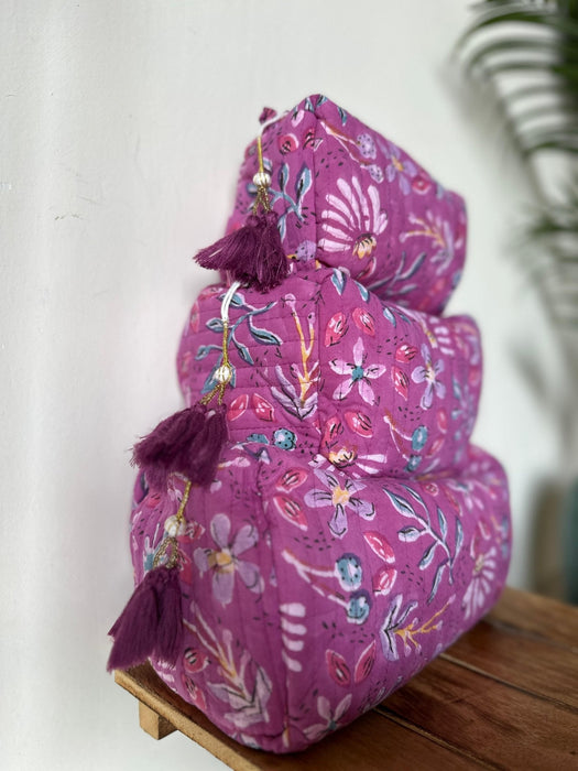 Handblockprinted Cosmetic Pouch Set Of 3