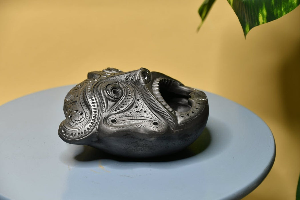 Handcrafted Tribal Terracotta Ashtray Deity