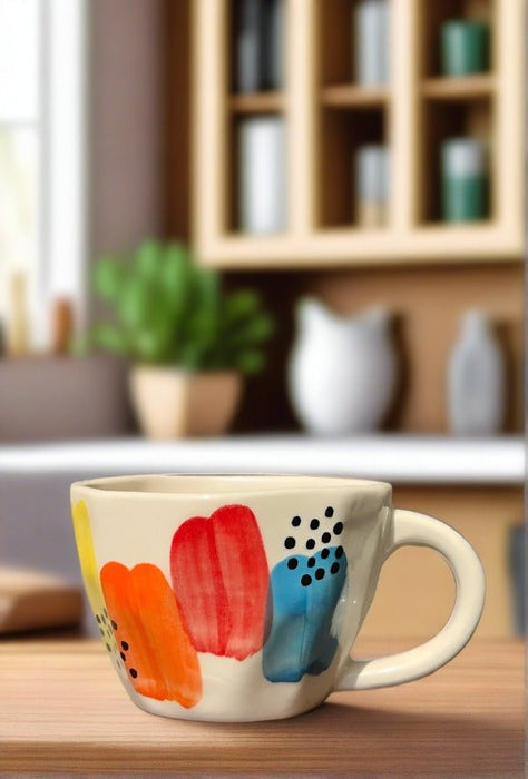 Stoneware Ceramic Splatter Of Paint Mug-230 ml