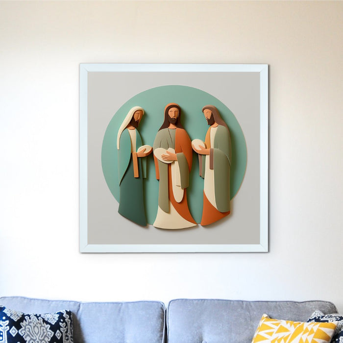 Jesus Family: Artisan Canvas Wall Decor for Home.