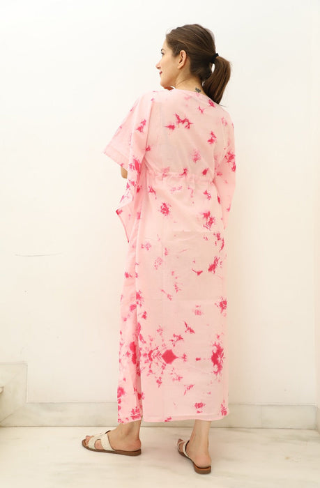 Contemporary Tie Dye Cotton Kaftan