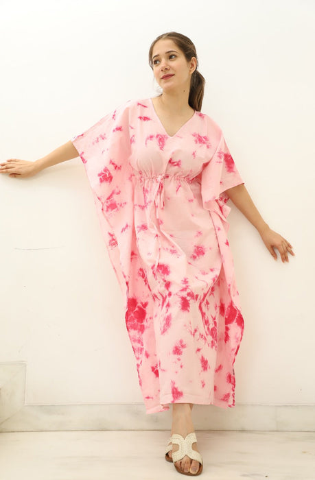 Contemporary Tie Dye Cotton Kaftan