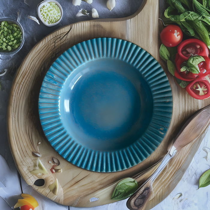 Ceramic Cielo Azul Pasta Plate