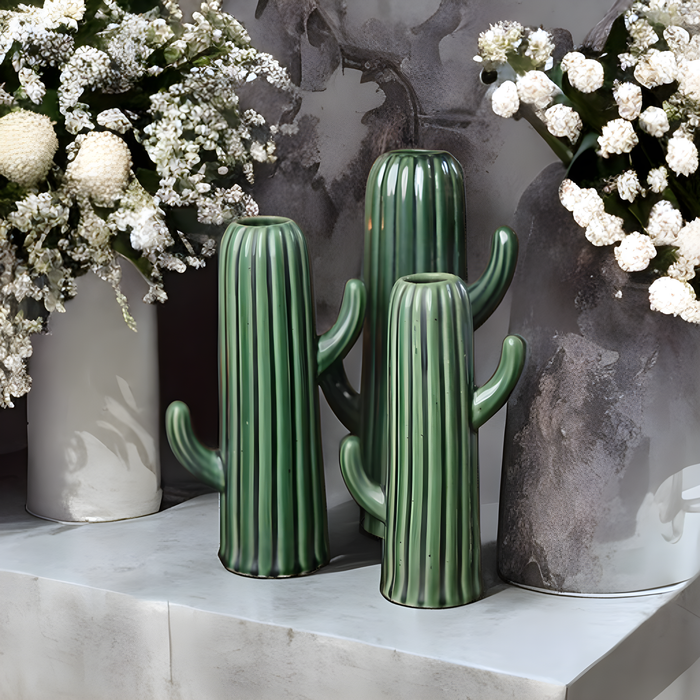 Ceramic The Cactus Vase Set (Set Of 3)