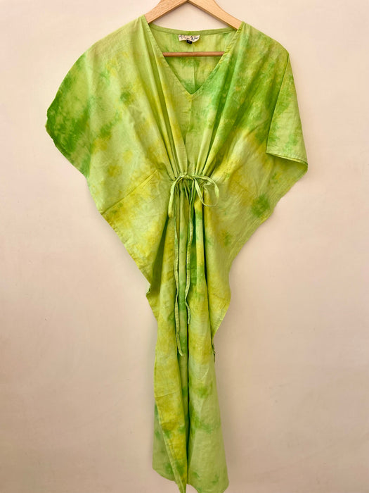 Swish tie dye ankle length kaftan