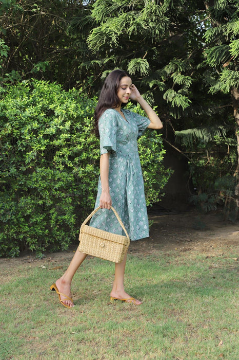 Palm Springs Dabu Cotton Frill Dress