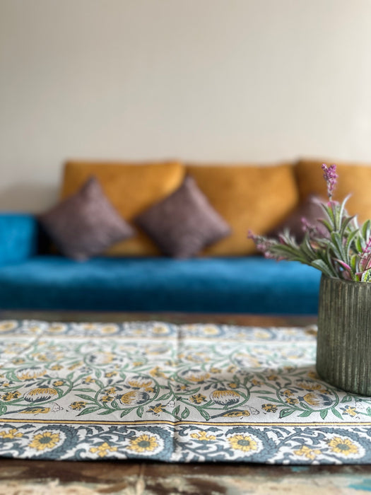 Sunny Pomegranate Handblock Printed Table Runner