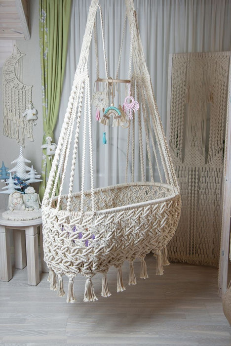 Macrame Baby Cradle Swing