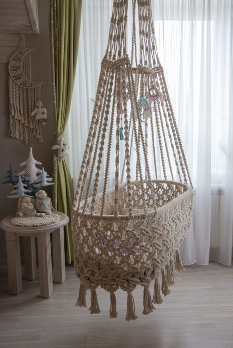 Macrame Baby Cradle Swing