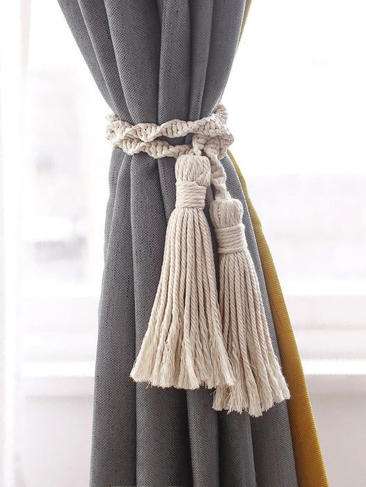 Macrame Curtain Tieback Set