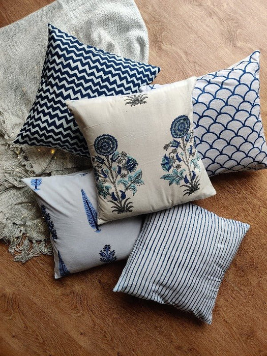 Indigo Cushion Covers Set - Of 5