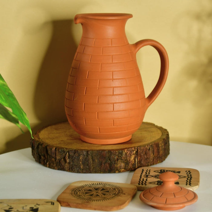 Premium Large Terracotta Jug for Water and Drinks