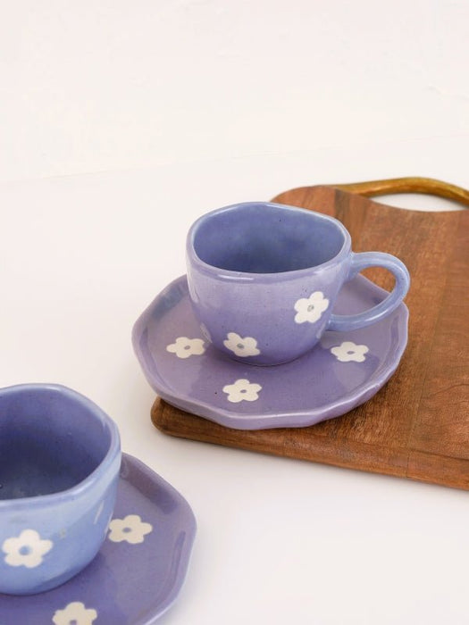 Lavender Daisy Cup & Saucer