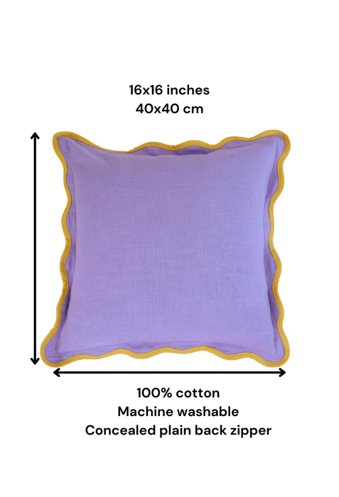 Lavender Scallop Cushion Cover