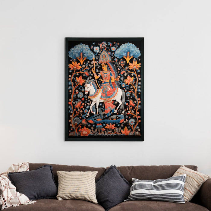 Mythical Women on Horse: Artisan Canvas Wall Decor