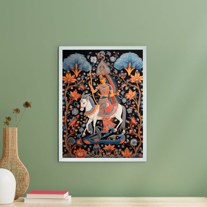 Mythical Women on Horse: Artisan Canvas Wall Decor