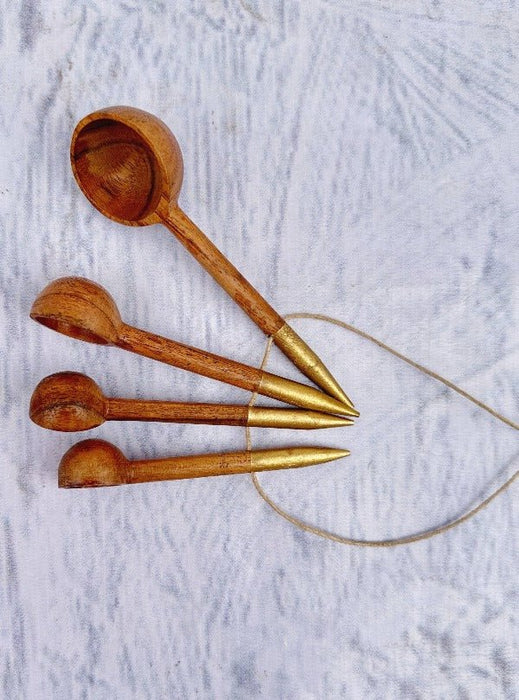 Neem Wood Measuring Spoon Set - 4