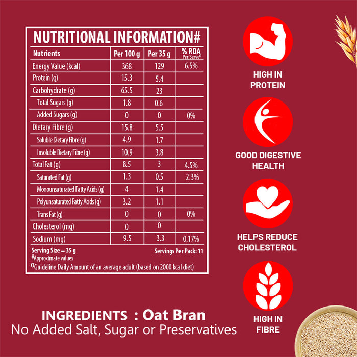 Oat Bran - High Fibre, Helps Manage Weight