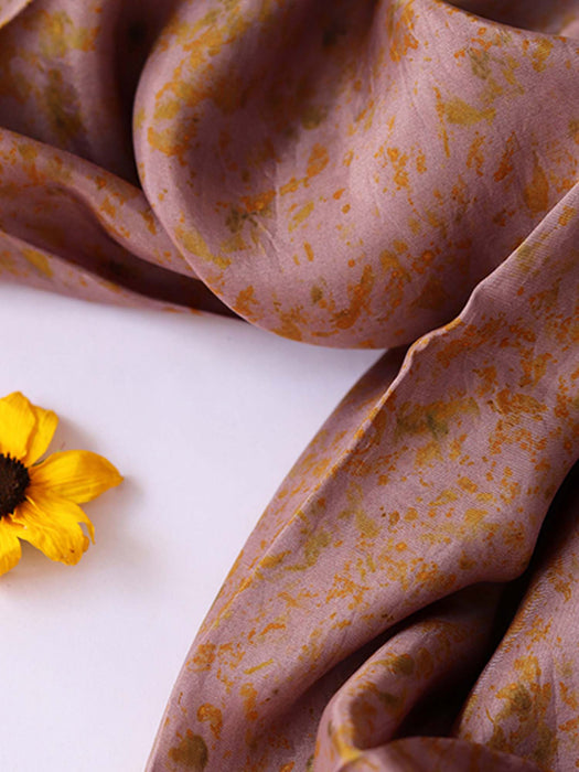 DAISY -  eco printed habutai silk yardage