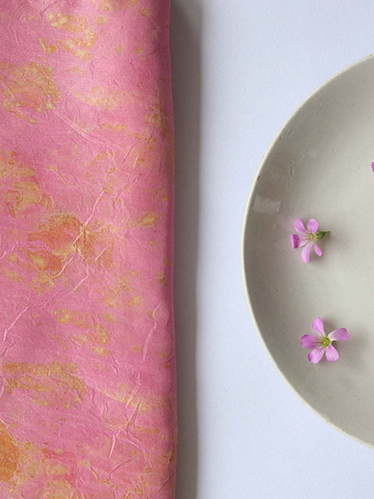 JASMINE - eco printed habutai silk yardage