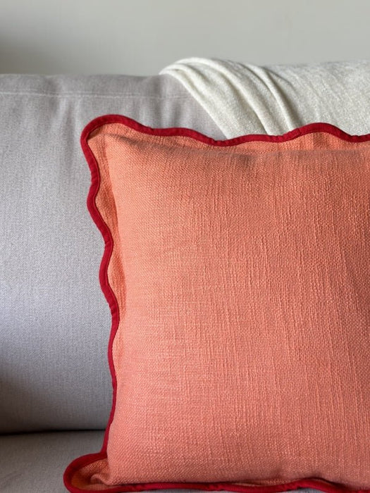 Orange Scallop Cushion Cover