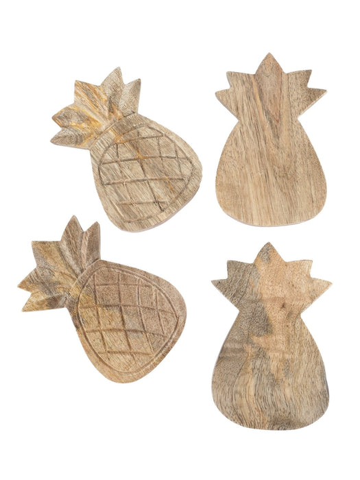 Pineapple Engraved Coaster Set - 4