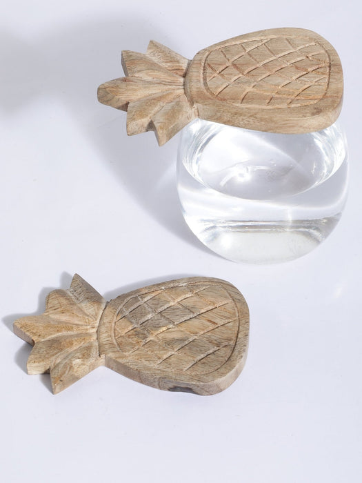 Pineapple Engraved Coaster Set - 4