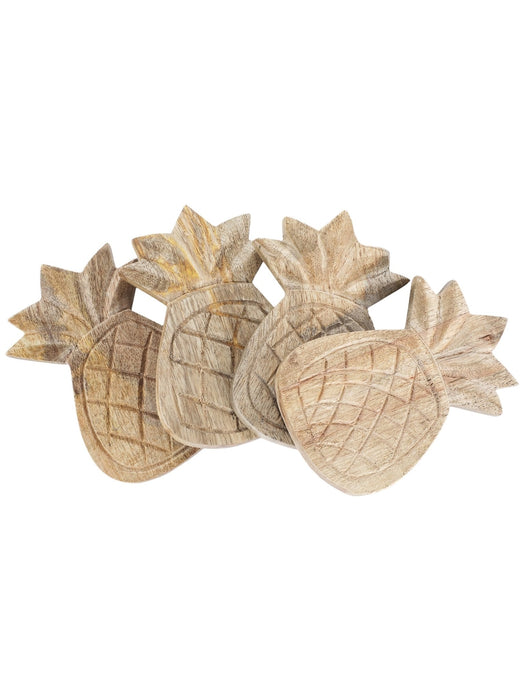 Pineapple Engraved Coaster Set - 4