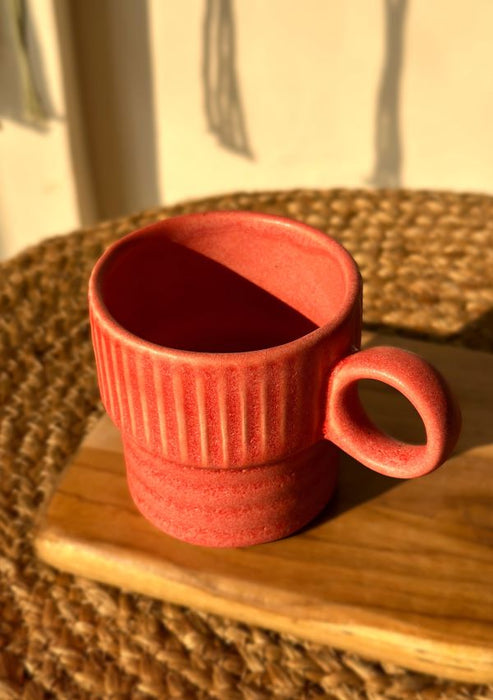 Pink Ceramic Coffee Cup - 230 ml