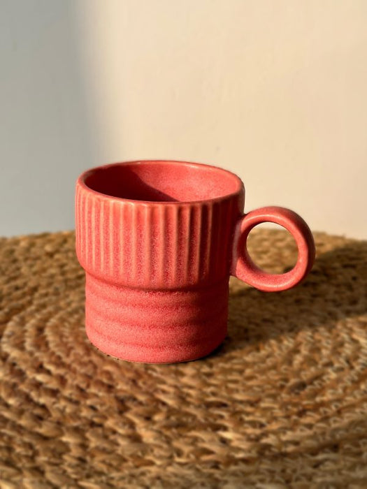 Pink Ceramic Coffee Cup - 230 ml