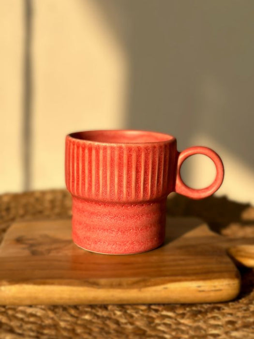 Pink Ceramic Coffee Cup - 230 ml