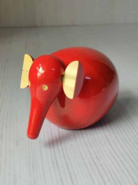 Red Wooden Elephant Toy