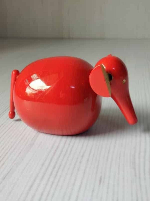 Red Wooden Elephant Toy