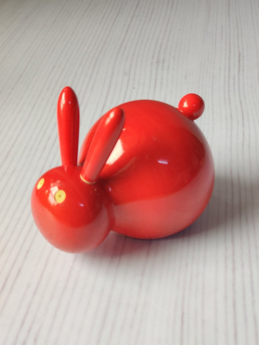 Red Wooden Rabbit Toy