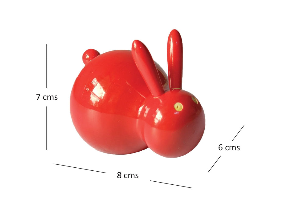 Red Wooden Rabbit Toy