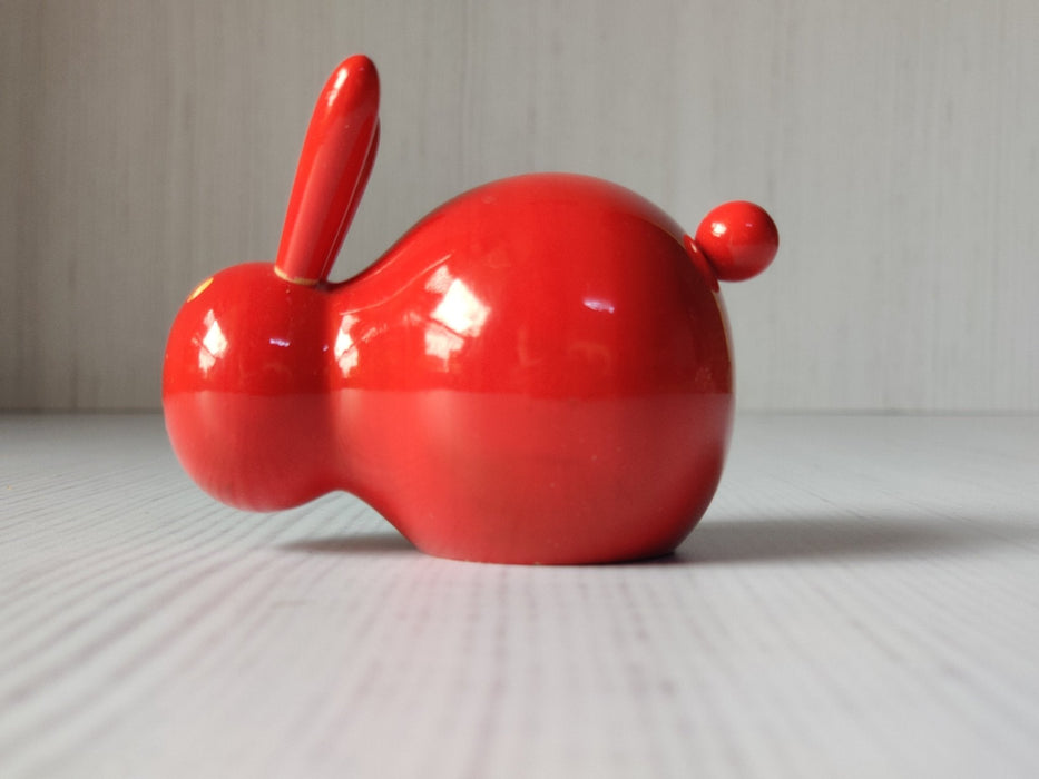 Red Wooden Rabbit Toy