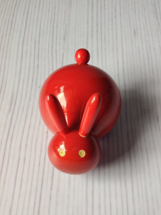 Red Wooden Rabbit Toy