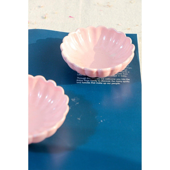 Dessert Bowl set of 2- White and pink