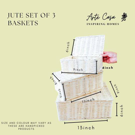 Metal Jute organiser- Set of 3