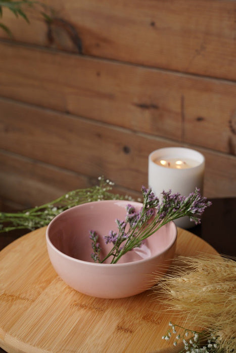 Spanish Pink Rose Serving Bowl