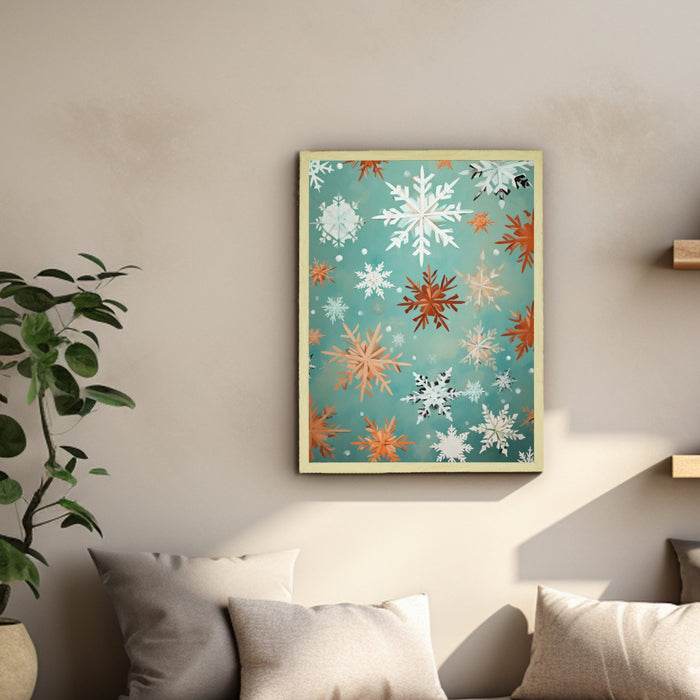 Winter Bliss Canvas Wall Art: Handcrafted Snowy Abstract Elegance for Home Decor