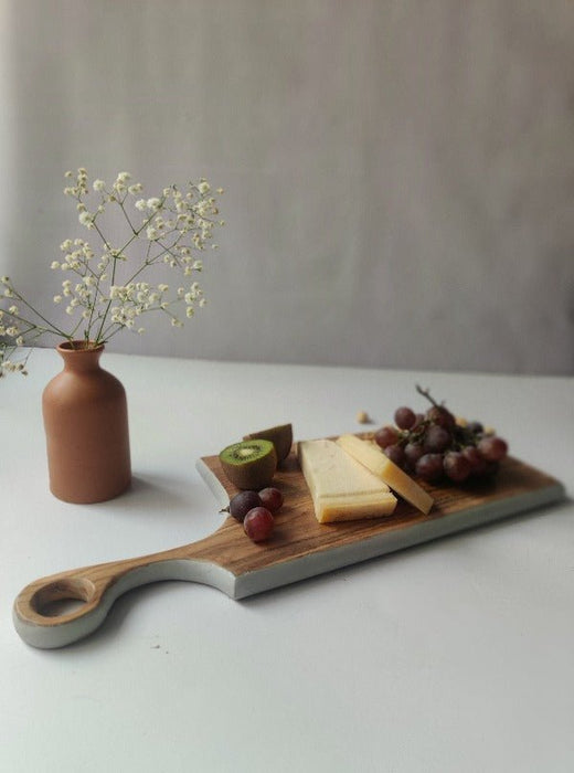 Sleek Blue Acacia Wood Platter