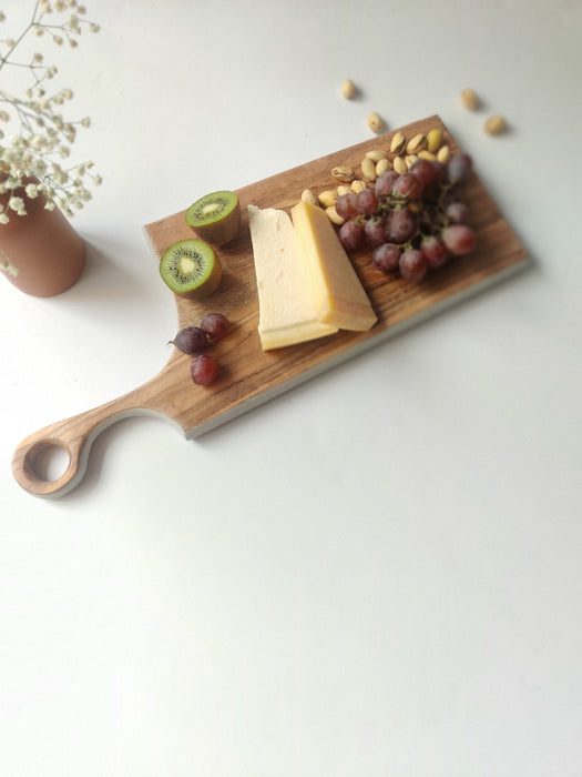 Sleek Blue Acacia Wood Platter